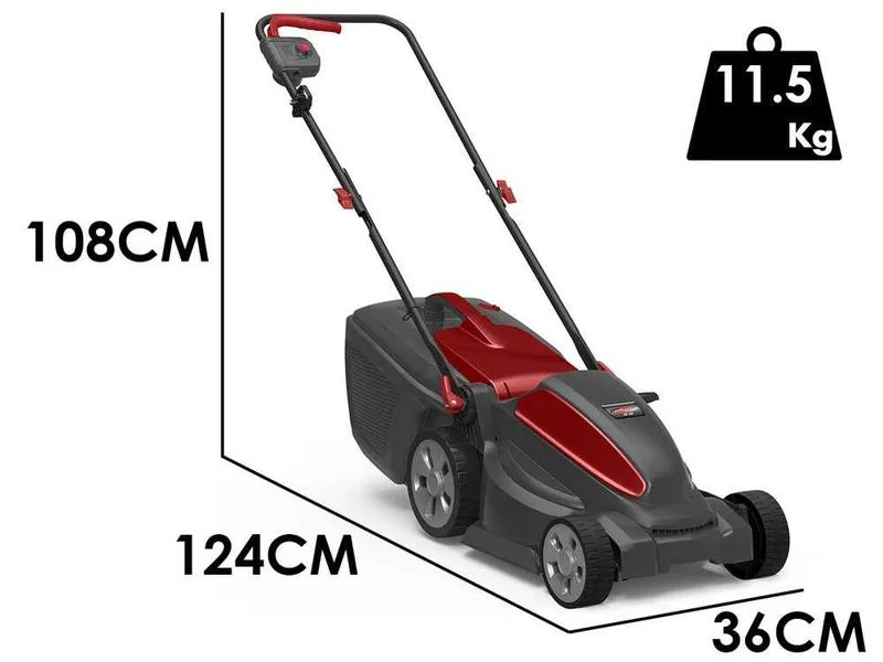 Castelgarden XE 36 - Tondeuse à gazon électrique - 1200W - Coupe de 34 cm