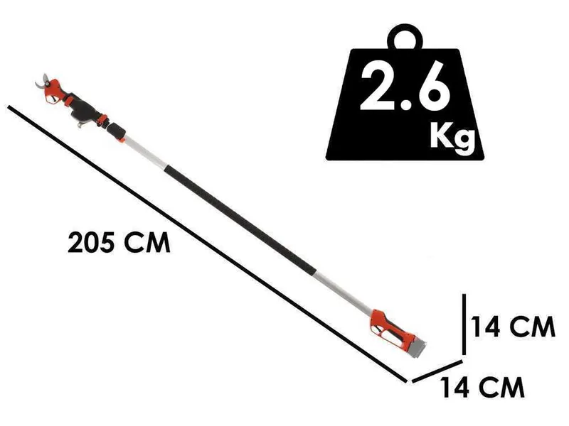 Stocker Magma E-35TP - Sécateur électrique de taille sur perche -21.6V - 205/325 cm - Diamètre de coupe 35 mm - sans batterie
