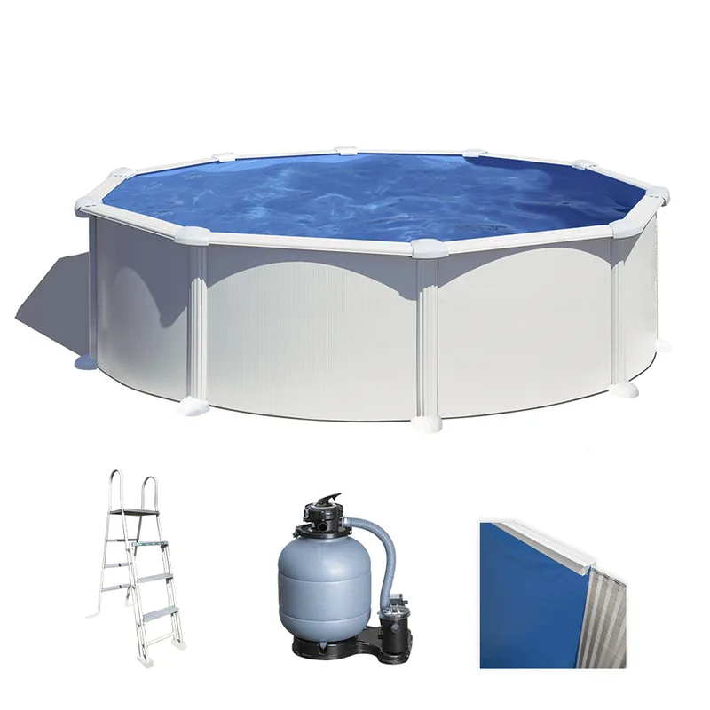 Gre Atlantis Ronde Ø460 x 132cm - Piscine hors-sol en acier