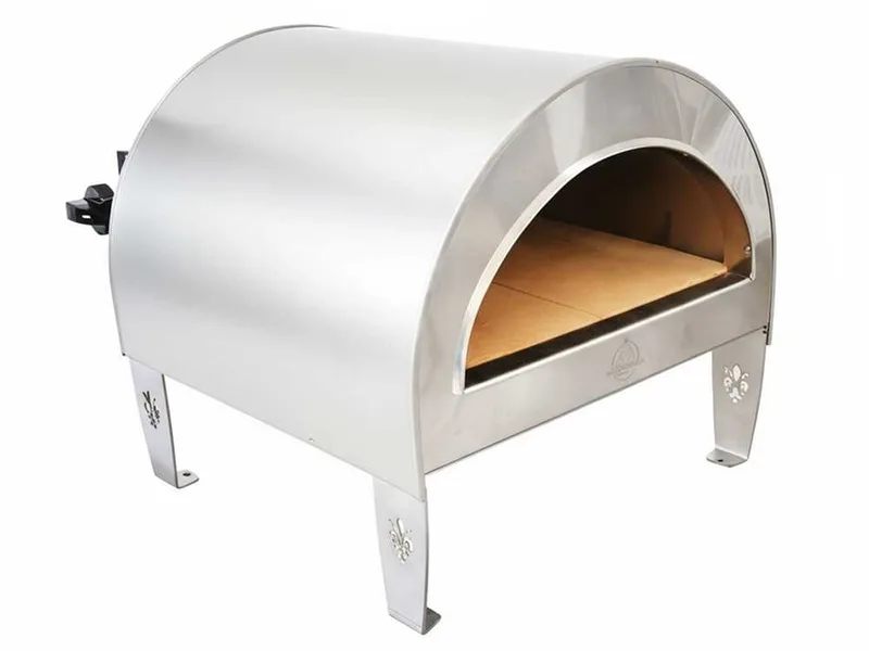 Pizza Party Ardore Silver - Four à pizza à gaz d'extérieur - Chambre de cuisson 40 x 40 cm - Sole en biscotto réfractaire