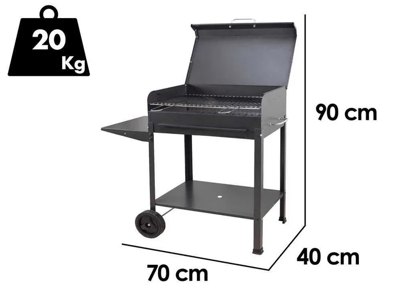 Mille Vanessa Large - Barbecue à charbon en fer artisanal - 67,5x37 cm