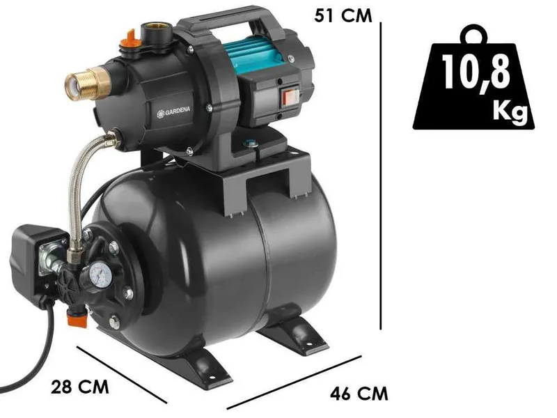 Pompe Gardena surpresseur 3700/4 art. 9023-20 - Réservoir d'eau de 19 litres