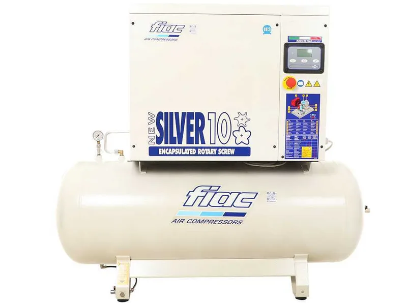 Fiac New Silver 10/300 - Compresseur rotatif triphasé à vis silencieux - Moteur 10 HP
