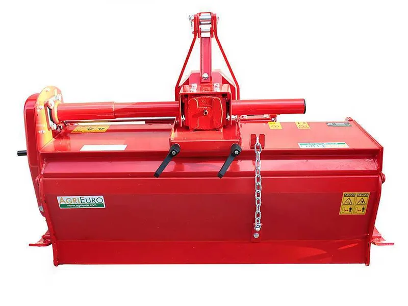 Fraise rotative pour tracteur série moyenne-légère AgriEuro modèle RS 145 avec kit déplacement manuel - Prise de force anti-horaire (Rotation vers la gauche)