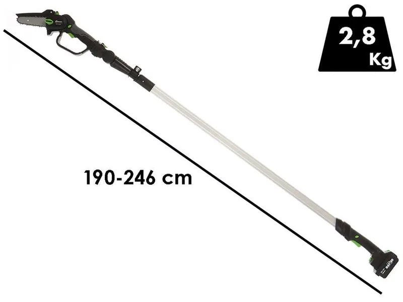Ribimex PRBAT20/ELAG - Élagueuse à batterie sur perche télescopique - 20V/4Ah