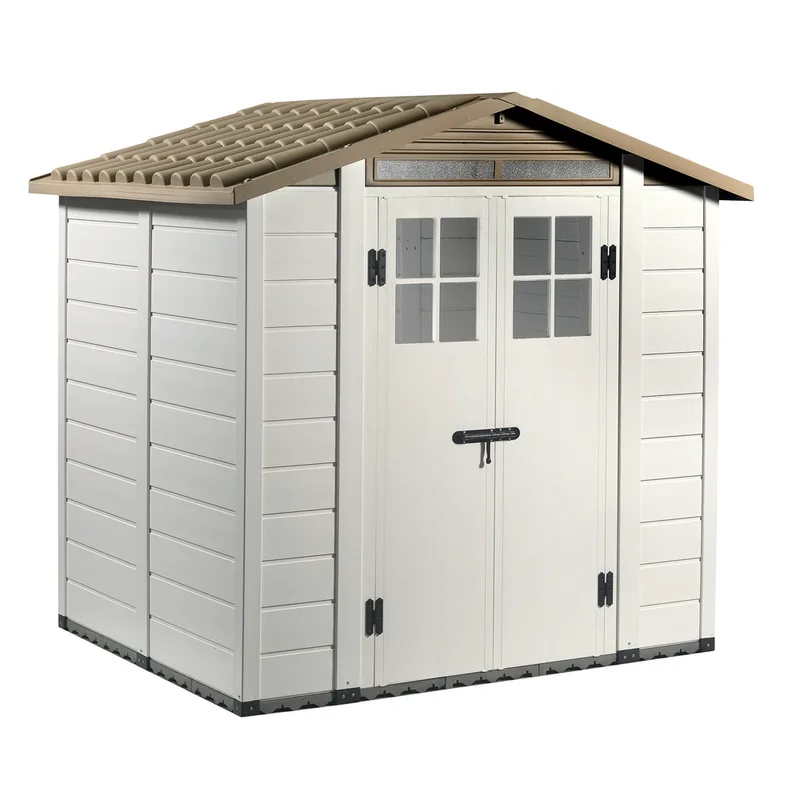Garofalo Tuscany Evo 200 - Abri de jardin - Avec fenêtres et porte à double battant - 202,5 x 162,5 x 216 cm
