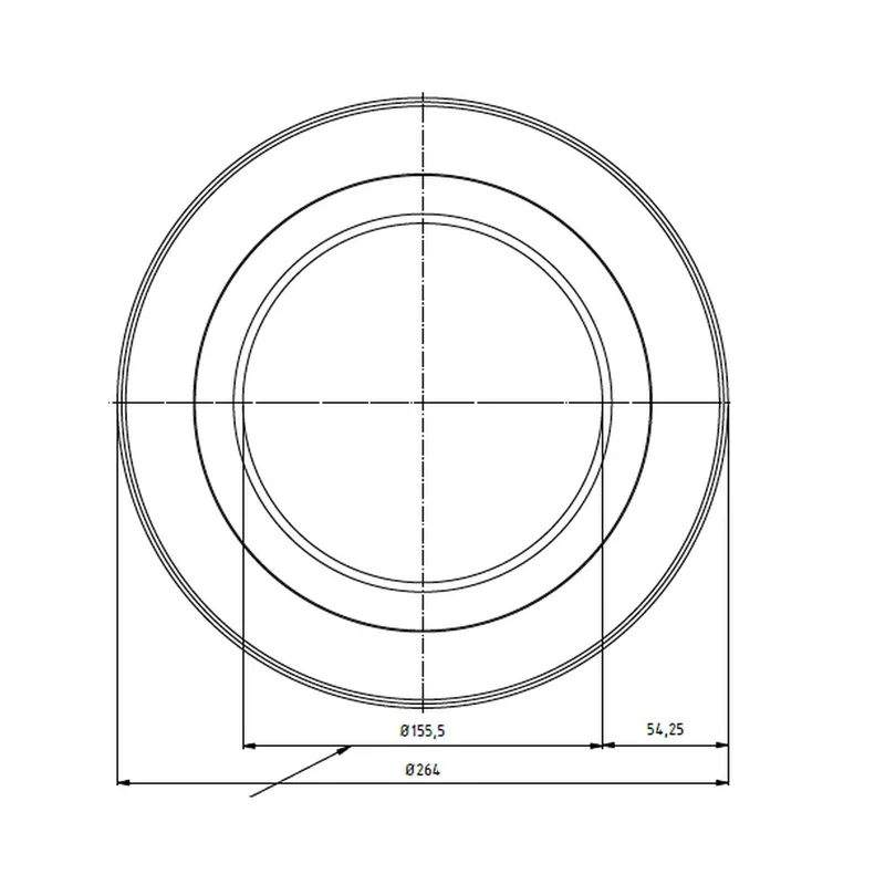 Raik Lifestyle Rosette 150mm gris pour tuyau de fumée / conduit de fumée