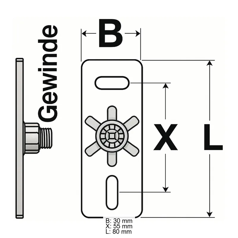 Schiedel platine de fixation