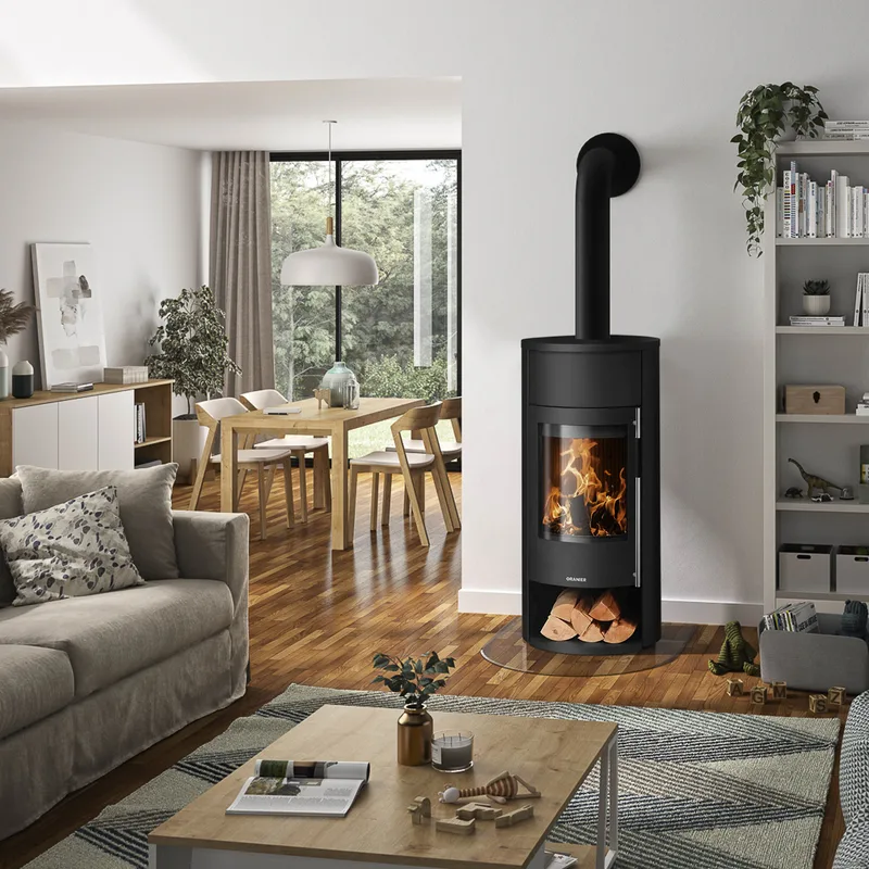 Oranier Polar Neo W+ poêle à bois acier noir