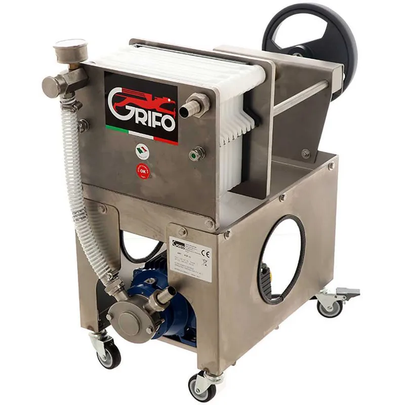Grifo Professional FCP10-Olio - Filtre à plaques pour huile sur chariot - Pompe INOX