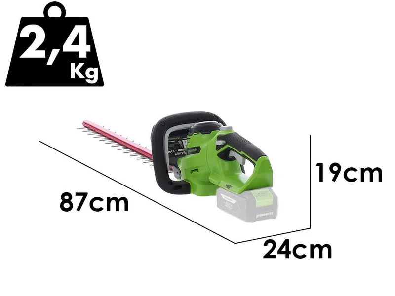 Greenworks G48HT - Taille-haie électrique à batterie - Lame de 51 cm