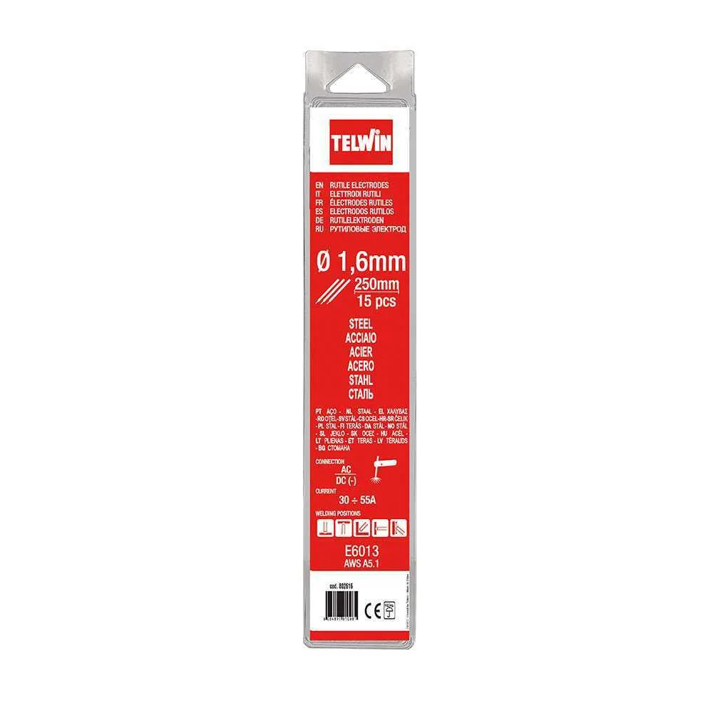 Électrodes rutiles d. 1,6 mm Telwin - 15 pcs