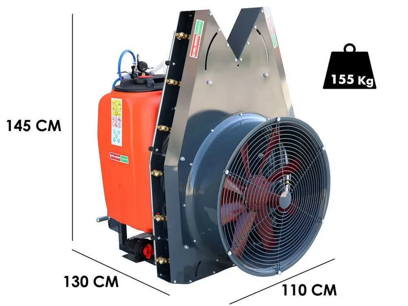 Dal Degan SATURN 200L - Atomiseur porté à tour avec attelage pulvérisation sur tracteur - Pompe APS 51