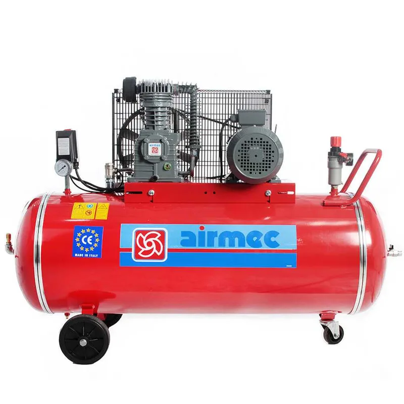 Airmec CR 204 K18+C TP - Compresseur d'air à courroie - Moteur électrique triphasé - cuve 200 L