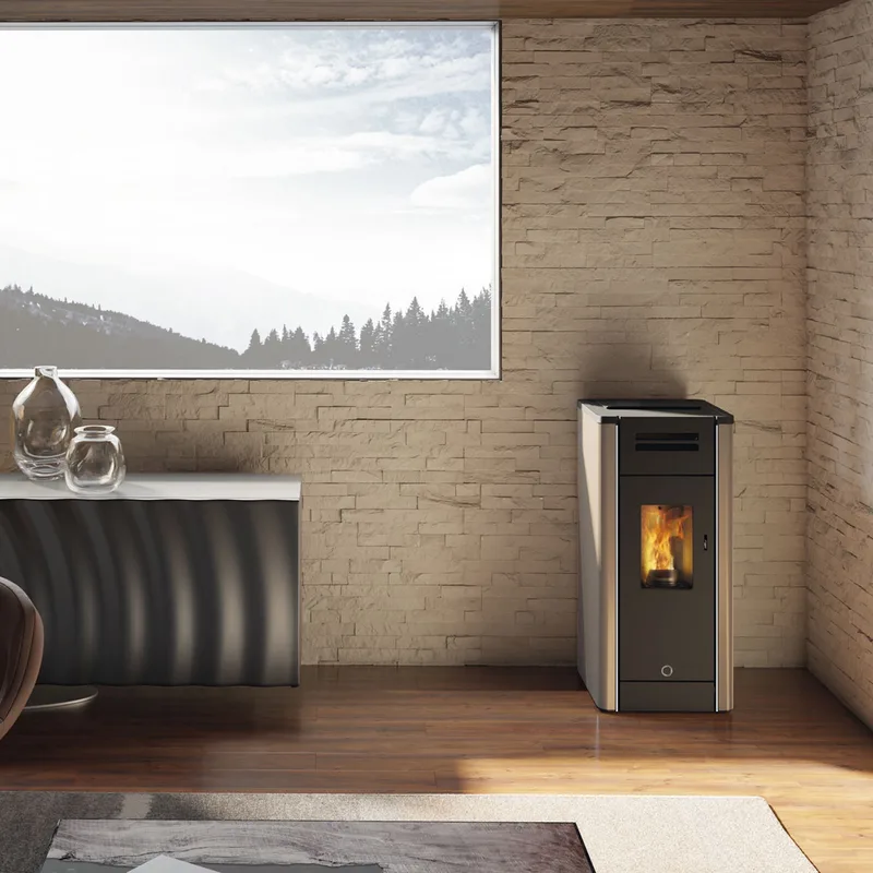 EK63 Metro 110+ Evo Poêle à granulés acier gris tourterelle
