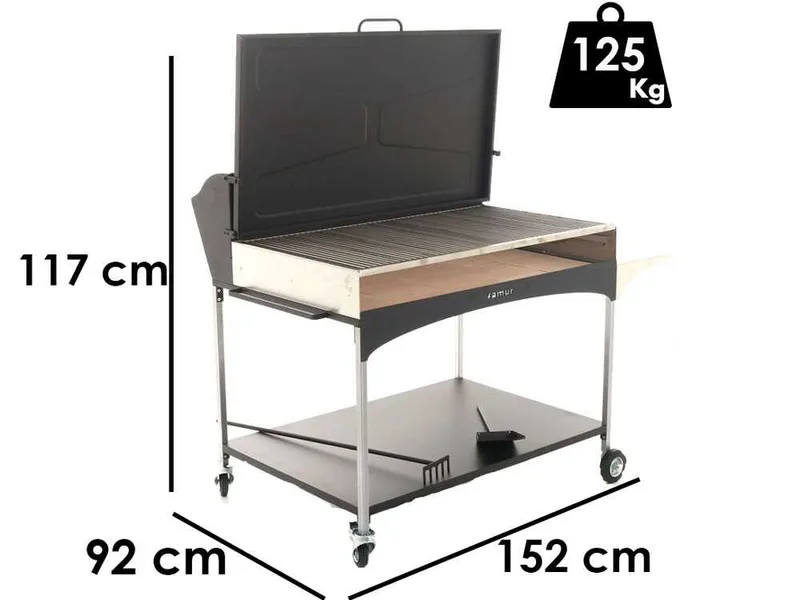 Famur BK 12 Elite - Barbecue à bois et charbon