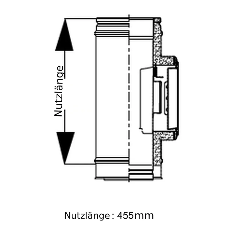 Schiedel ICS raccord de porte de nettoyage angulaire Ø180 mm double paroi brillant