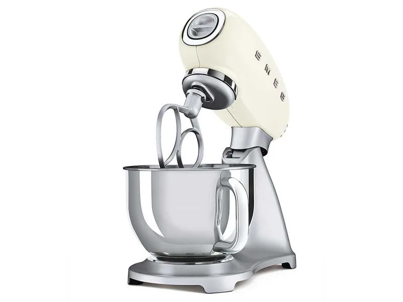 Smeg SMF02CREU Crème - Batteur Mélangeur Planétaire - Bol en Inox de 4,8 litres