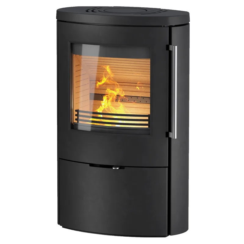 Poêle à bois TermaTech TT80RL en acier noir