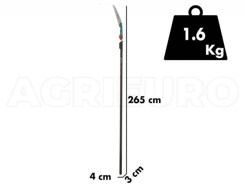 Scie de jardin combisystem 300 PP sur perche télescopique en aluminium de 210 à 390 cm
