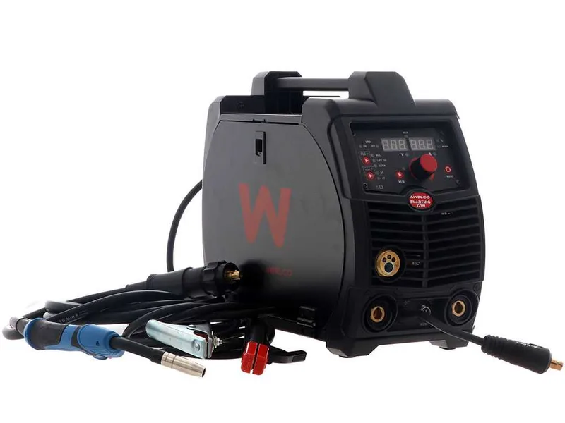 Poste à souder inverter multiprocesseur Awelco smartmig 2200 - mig-tiglift -mma - monophasé - gaz/no gaz
