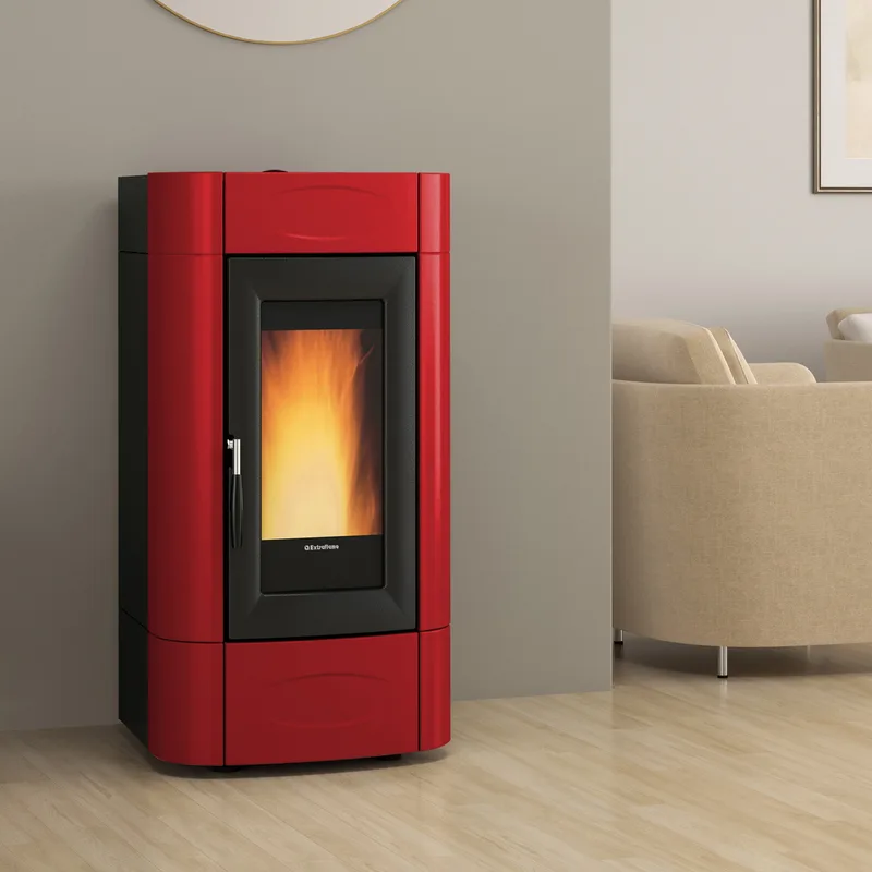 Extraflame Isidora Idro H16 5.0 Evo Poêle à granulés bouilleur Evolution Line bordeaux