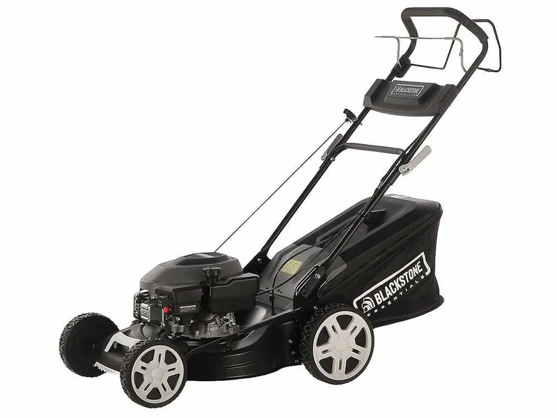 Blackstone Essentials ESP 460-180 - Tondeuse à gazon thermique tractée - 4 en 1 - Moteur thermique de 180 cc