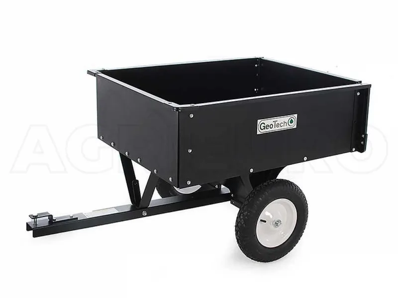 Remorque basculante pour tondeuse autoportée en métal GeoTech TC3080D benne cm 97x76 (h 33 cm)