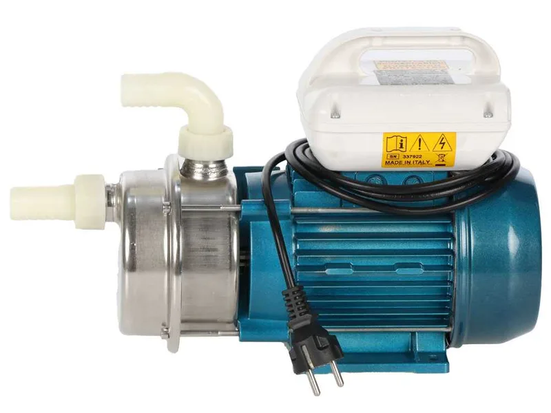 Tellarini ALM 25 - Pompe électrique de transfert pour huile en acier inox - Raccord en NYLON droit + courbé - Monophasée - 230V