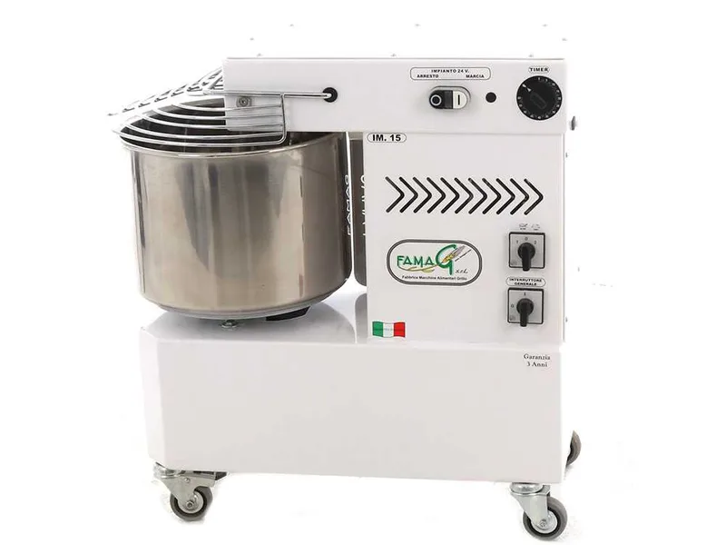 Pétrin à spirale Famag IM15 New à deux vitesses avec moteur électrique - triphasé - 12 KG