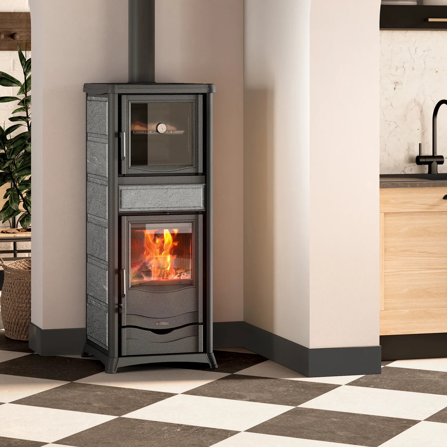 La Nordica Rossella Plus Forno 165 poêle à bois pierre ollaire