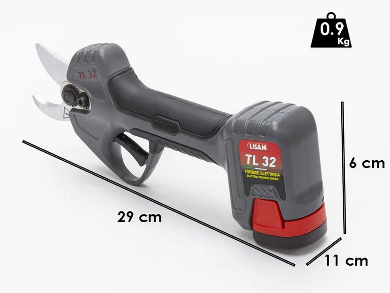 Sécateur électrique de taille LISAM TL 32 - 2x16.8V 2.5Ah - Diamètre de coupe 32 mm