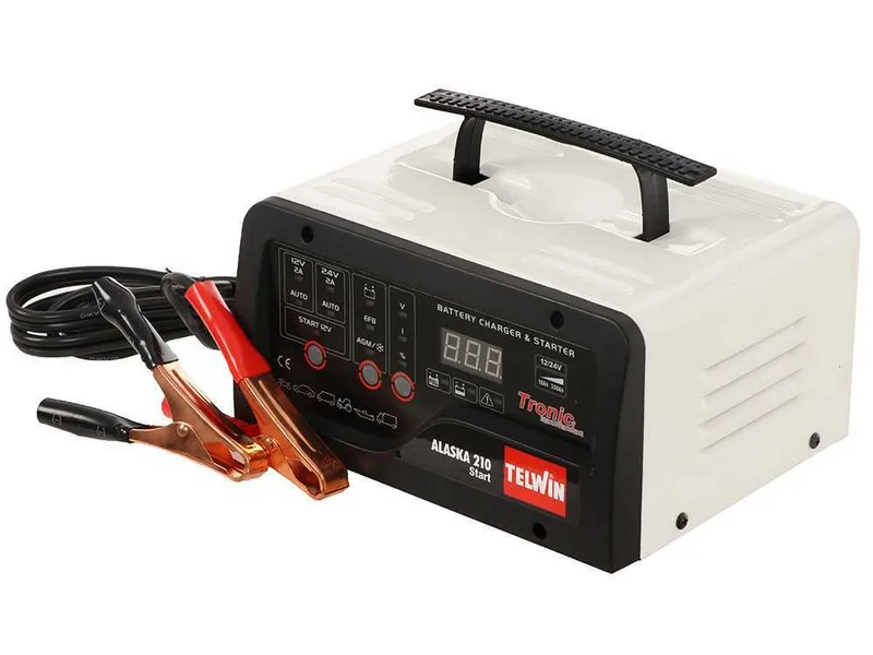Telwin Alaska 210 Start - Chargeur de batterie, démarreur et mainteneur de charge - Batteries au plomb 12/24V