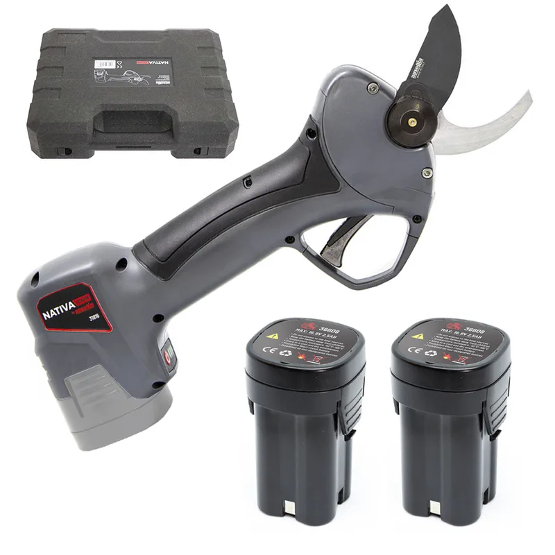 Sécateur à batterie de taille Ausonia Nativa Medium - 2 batteries 16.8V - 2.5Ah - Diamètre de coupe 32 mm