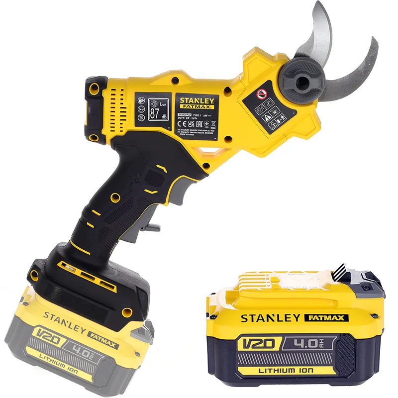 Sécateur électrique de taille Stanley SFMCPP32M1-QW - Batterie de 20V/4Ah - Diamètre de coupe 32 mm
