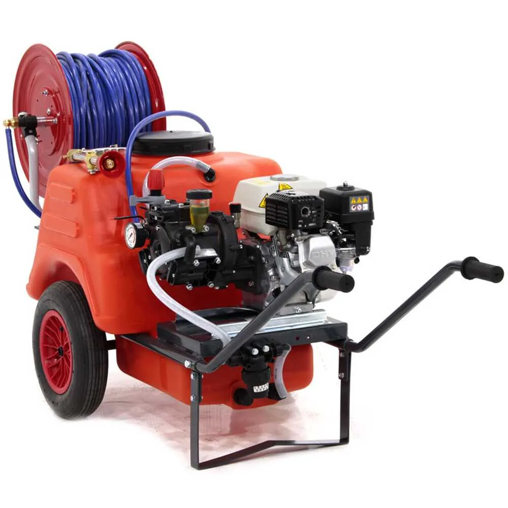 Groupe motopompe de pulvérisation Comet APS 41 Honda GP 160 sur chariot Dal Degan avec réservoir 150 l