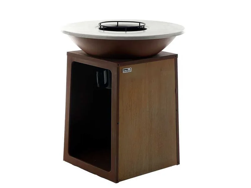 RoyalFood COR-4000 - Barbecue à bois en corten