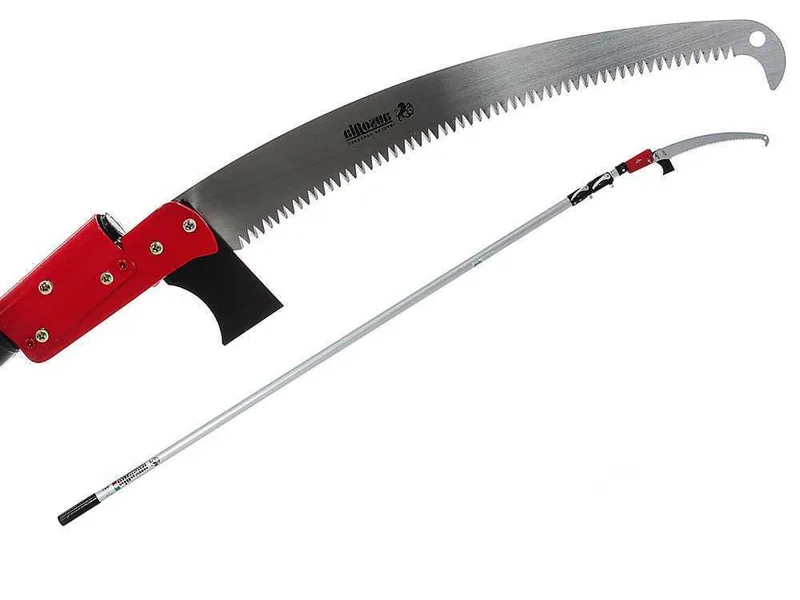Scie de jardin Ausonia sur perche de rallonge télescopique en aluminium de 6 mètres - scie de 35 cm