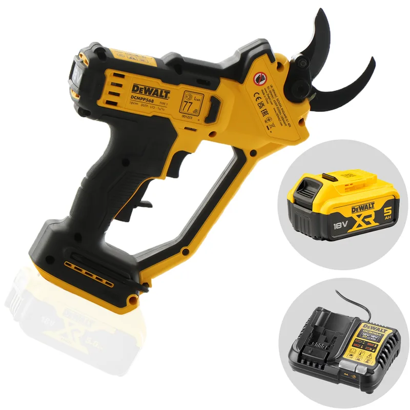 DeWalt DCMPP568P1-QW - Sécateur électrique de taille - 18V 5.0Ah - Diamètre de coupe 38 mm