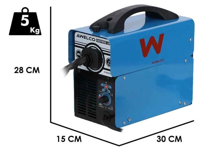 Awelco EASYMIG 100 - Poste à souder Inverter (MIG) - Pour soudage sans gaz