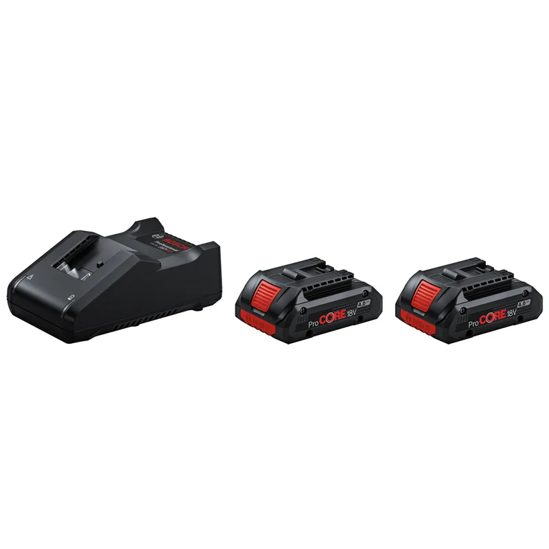 Bosch - Kit ProCORE GAL 18V-40 pour la gamme Blue Professional - Avec deux batteries de 4,0 Ah et un chargeur