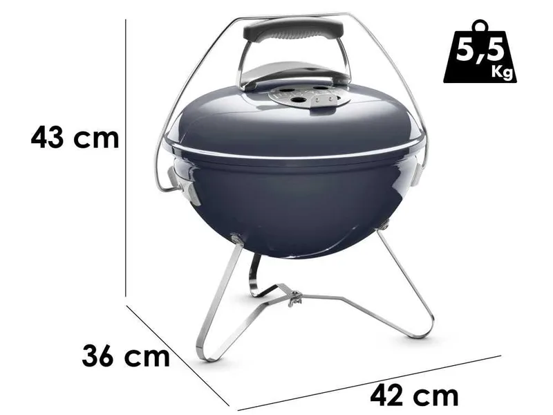 Weber Smokey Joe Premium Blu - Barbecue à charbon portable