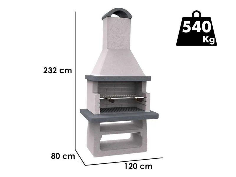 Edilmark GF75 - Barbecue en maçonnerie au charbon de bois
