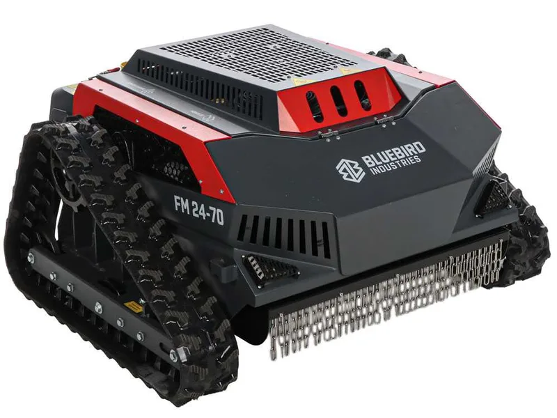 Blue Bird FM 24-70 - Robot débroussailleur à chenilles hybride (thermique + batterie) - Radiocommandé