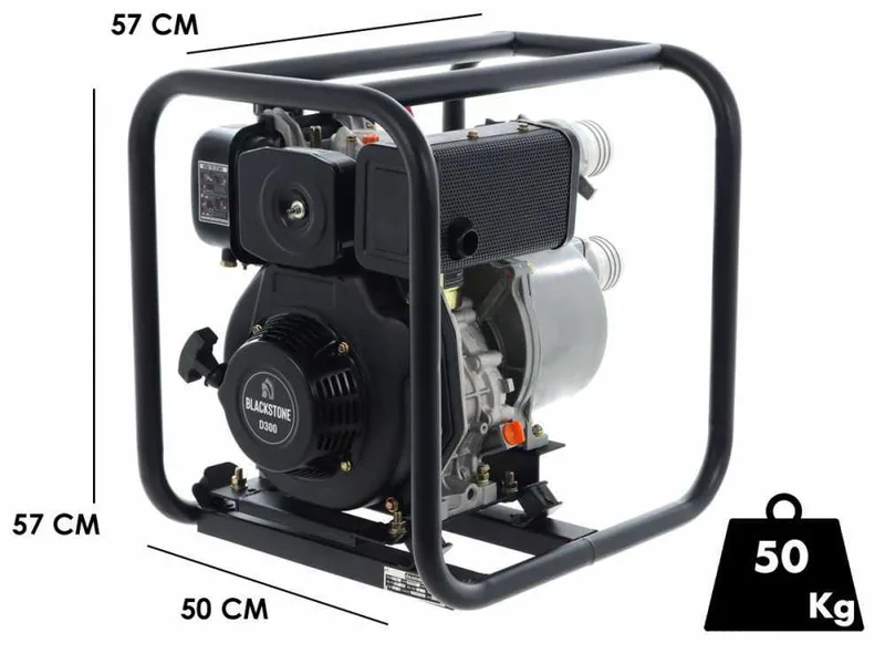 BlackStone BD 8000 - Motopompe diesel auto-amorçante - Raccords 80 mm