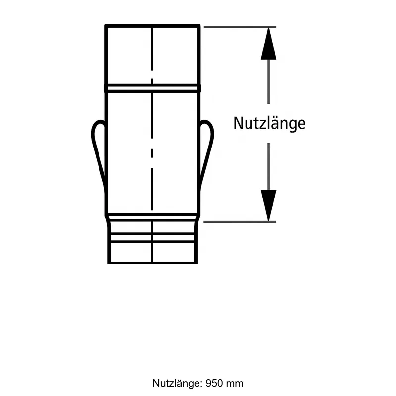 Schiedel PRIMA PLUS élément de purge 1000mm Ø180 mm simple paroi mat