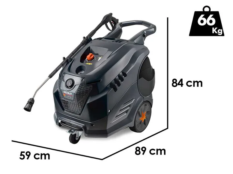 Comet New Scout 150 Classic - Nettoyeur haute pression eau chaude professionnel - 150 bar max - 540 l/h