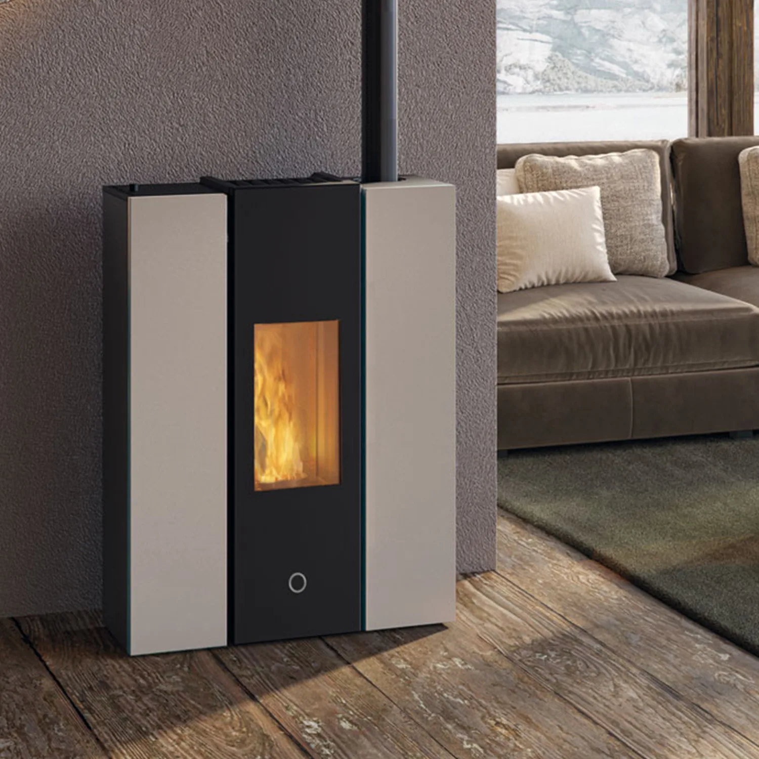 EK63 Gotha 70 Evo Poêle à granulés acier gris tourterelle