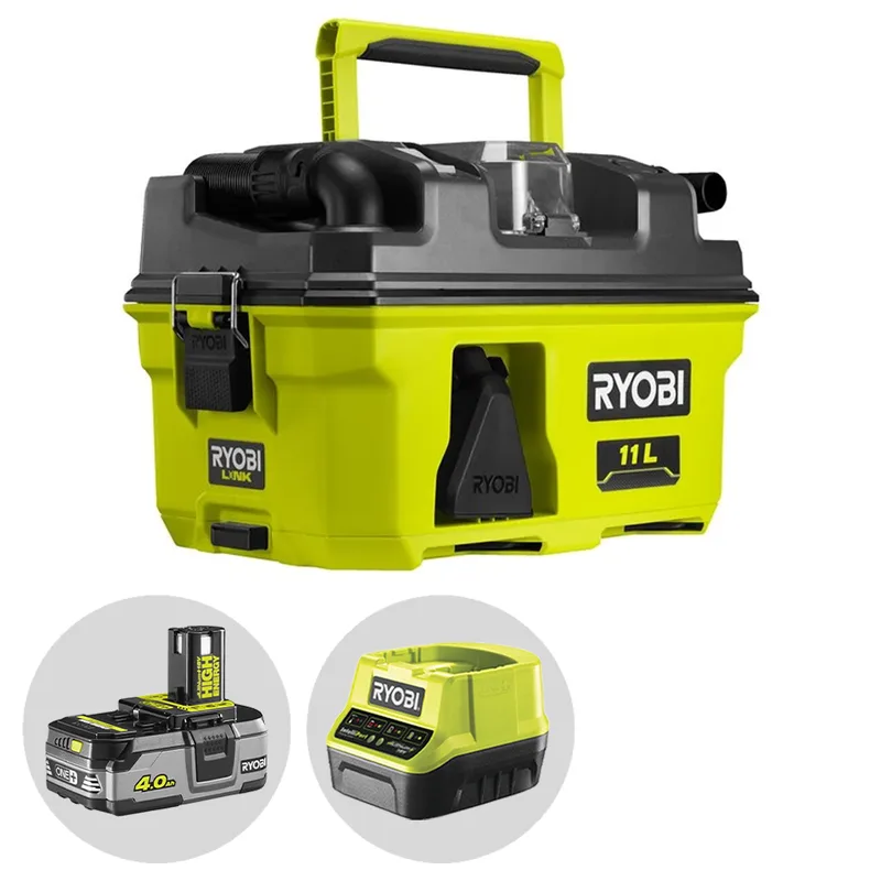 Ryobi RV1811-0 - Aspirateur portable pour eau et poussières, à batterie - 18 V 4 Ah