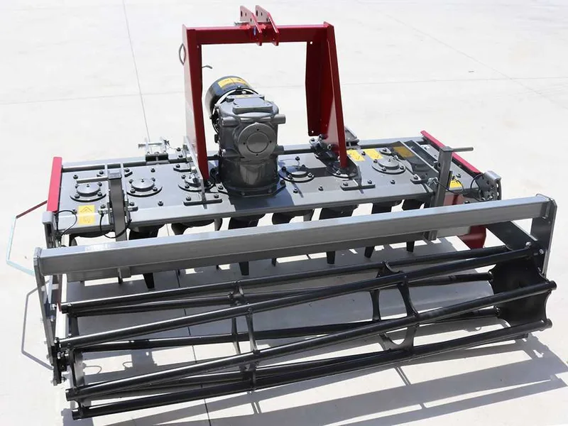 Herse rotative RH170 - largeur de travail 170 cm - 16 lames série médium - Rouleau à cage